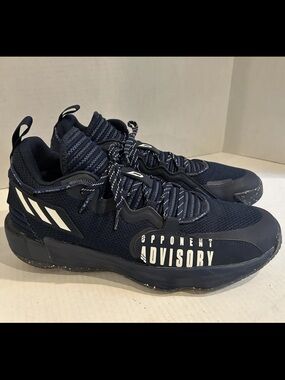 Adidas Dame 7 EXTPLY "Opponent Advisory" Tennis Shoe H68988 Navy Men's Size 14